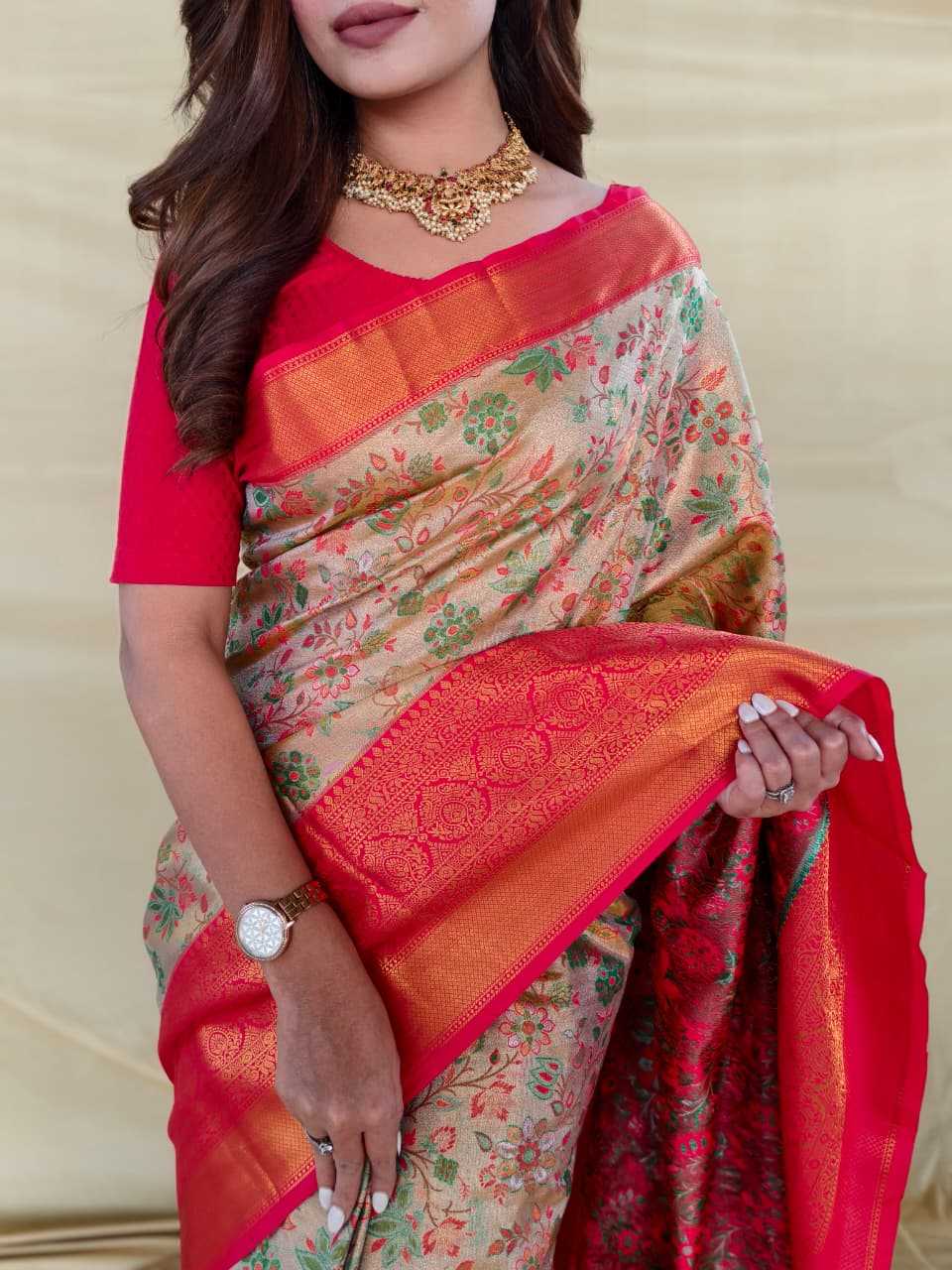 YNF Wholesale Kanjivaram Silk Zari Border Silk Sarees  | Surat Manufacturer
