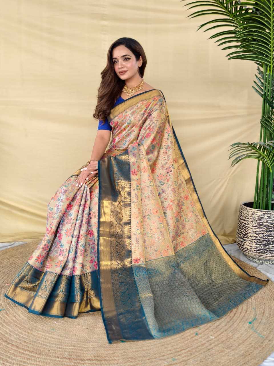 YNF Wholesale Kanjivaram Silk Zari Border Silk Sarees  | Surat Manufacturer