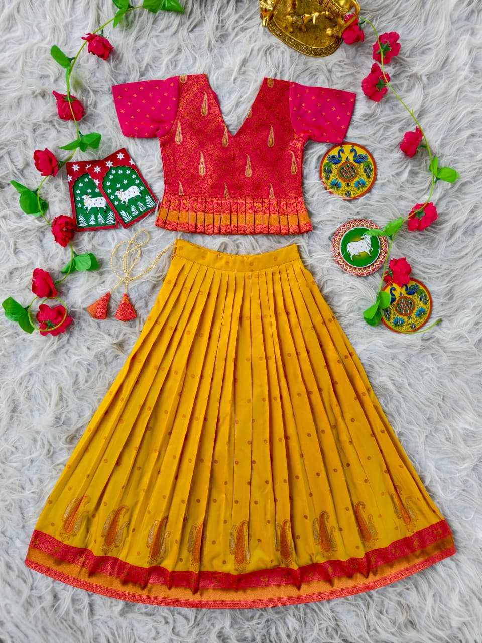 YNF Wholesale Soft Silk Kids Lehenga  | Surat Manufacturer