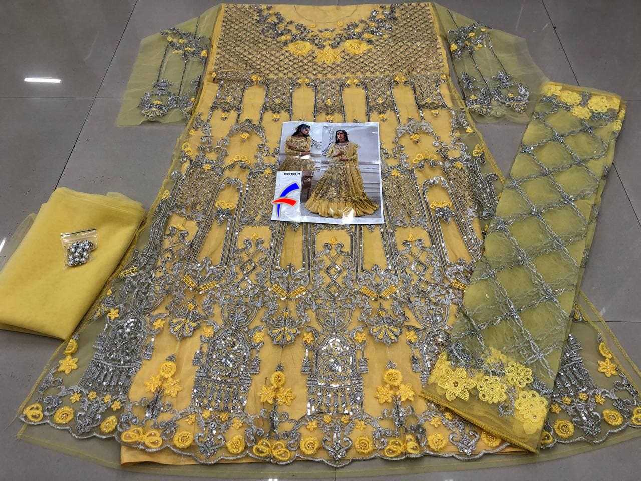 YNF Wholesale Net Embroidery Gowns  | Surat Manufacturer