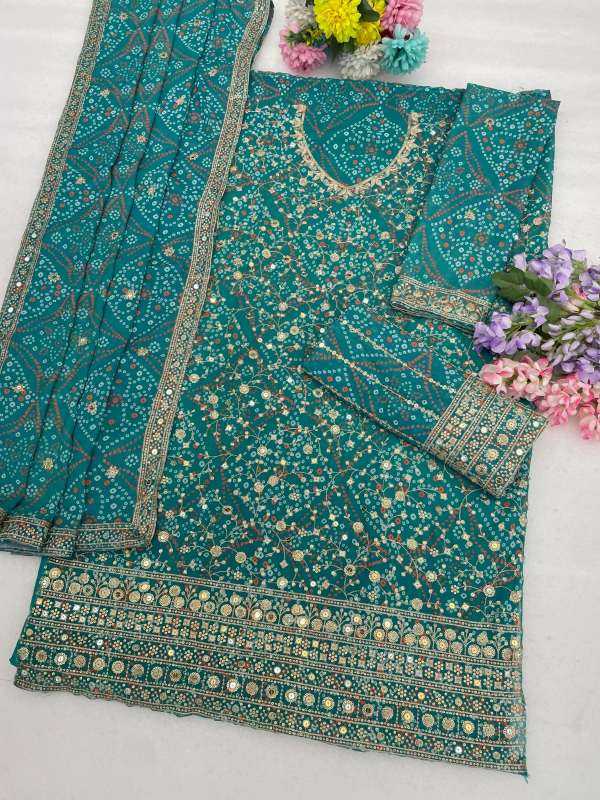 YNF Wholesale Faux Georgette Embroidery Suits  | Surat Manufacturer