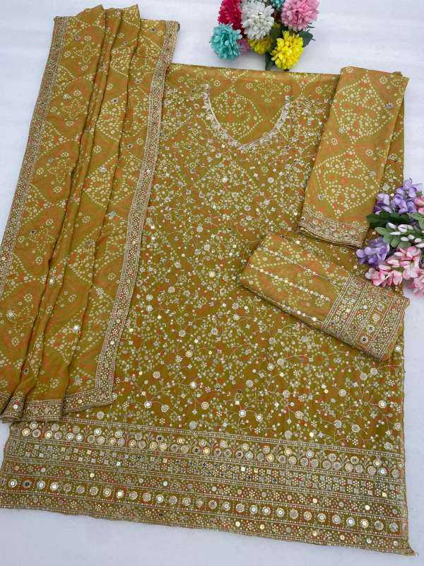 YNF Wholesale Faux Georgette Embroidery Suits  | Surat Manufacturer