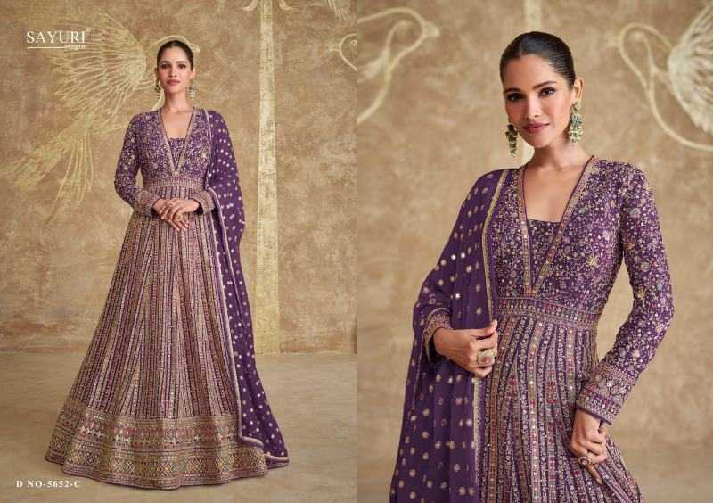 YNF Wholesale Georgette Embroidery Gowns  | Surat Manufacturer