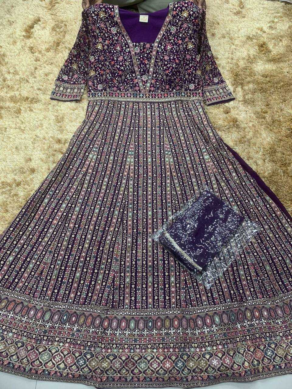 YNF Wholesale Georgette Embroidery Gowns  | Surat Manufacturer