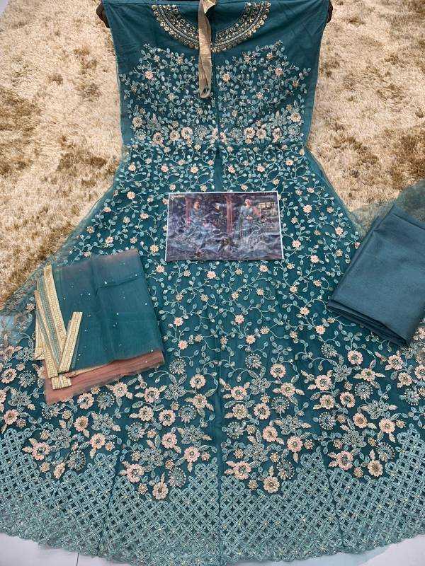 YNF Wholesale Heavy Silk Embroidery Gowns  | Surat Manufacturer