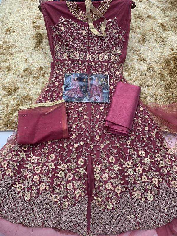 YNF Wholesale Heavy Silk Embroidery Gowns  | Surat Manufacturer