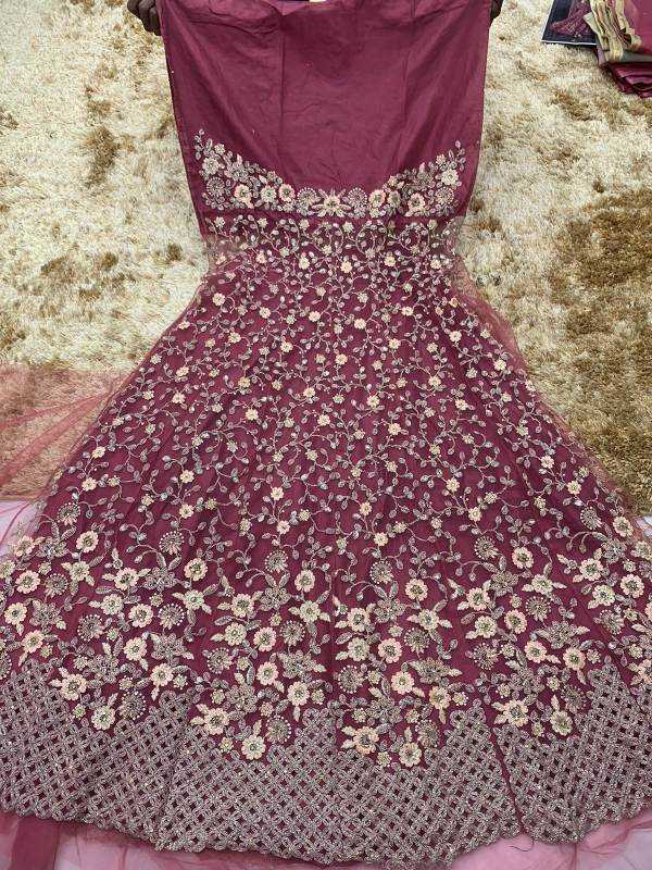 YNF Wholesale Heavy Silk Embroidery Gowns  | Surat Manufacturer
