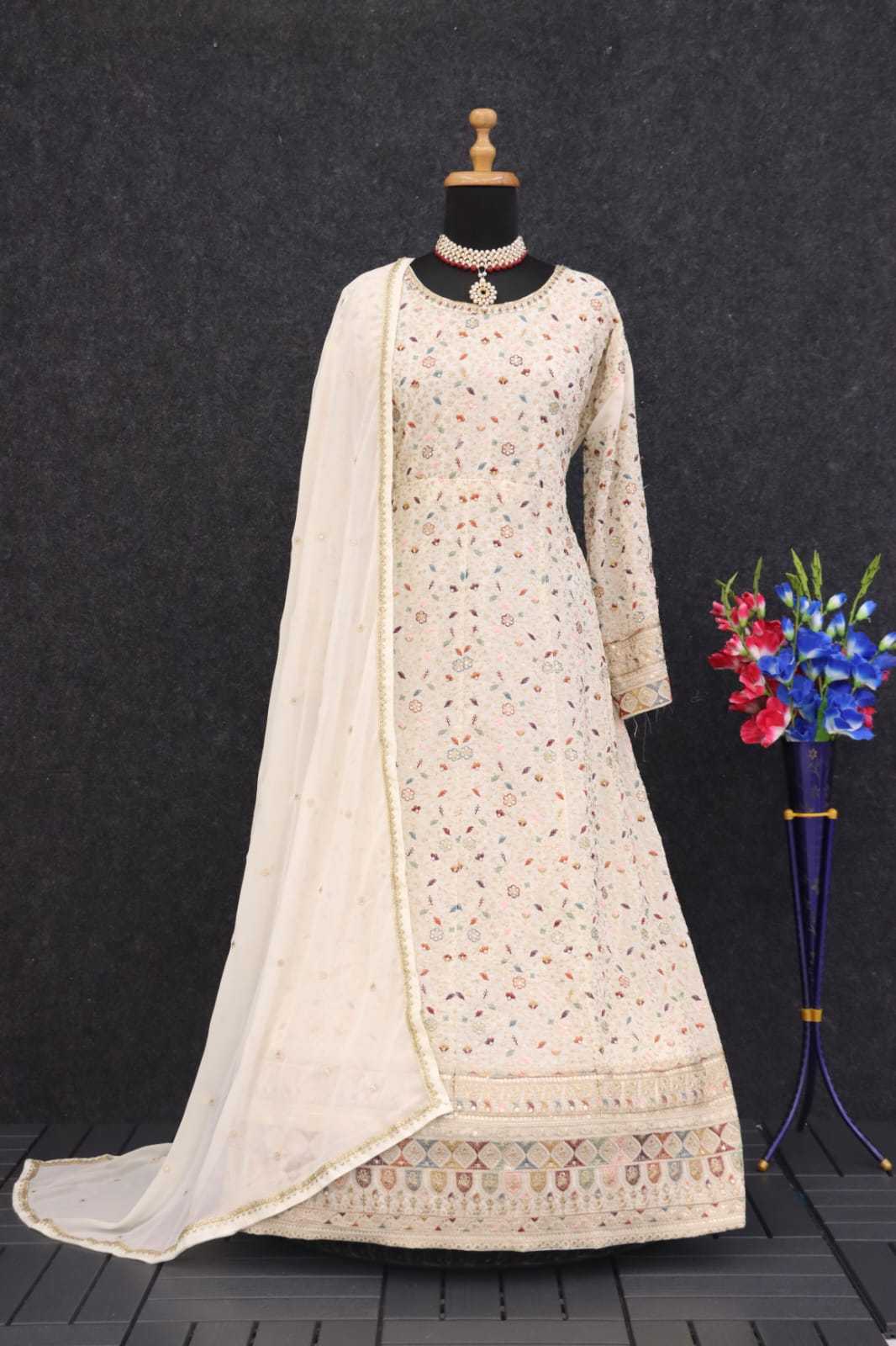 YNF Wholesale Faux Georgette Embroidery Suits  | Surat Manufacturer