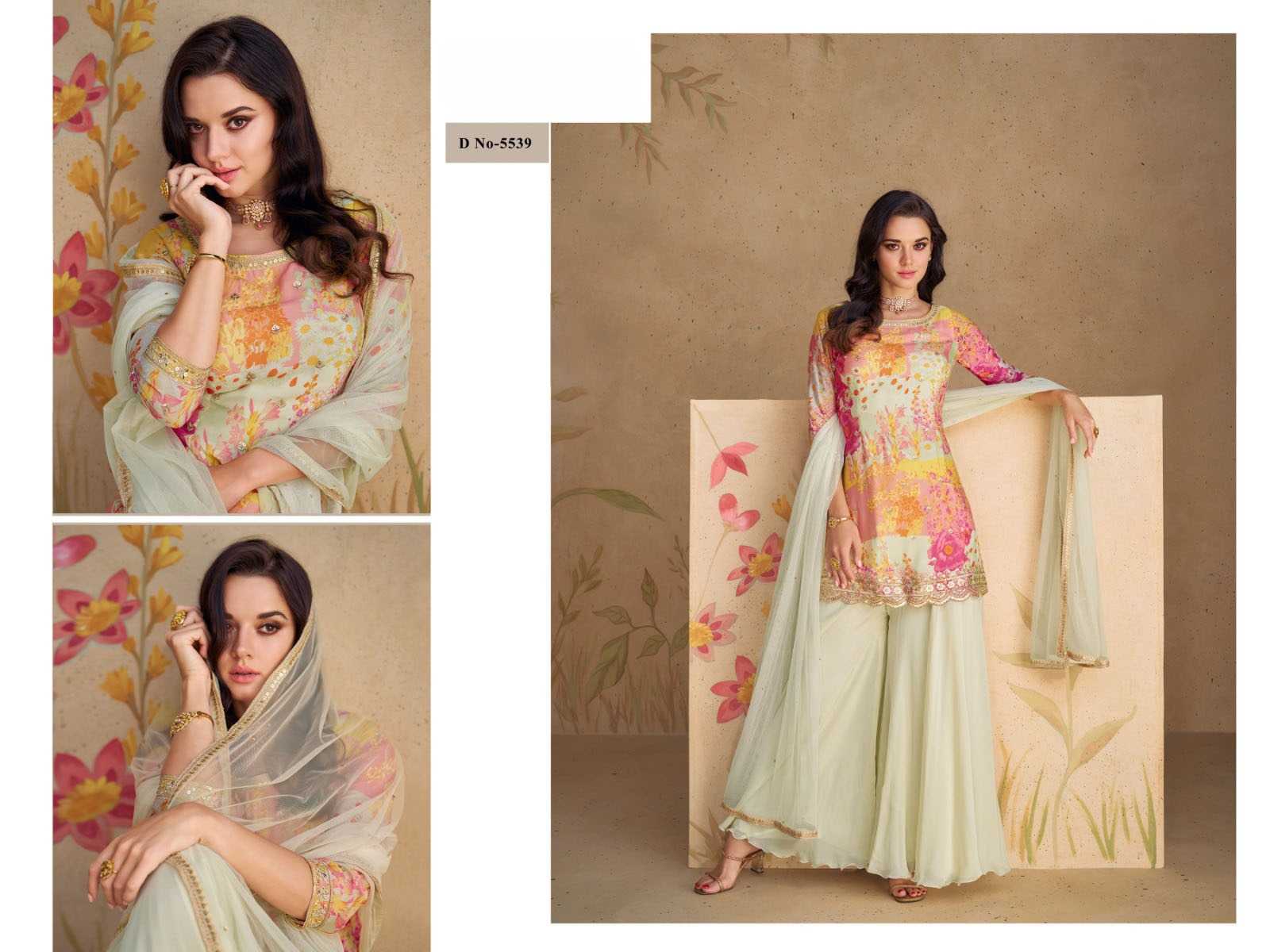 YNF Wholesale Chinon Silk Printed Suits  | Surat Manufacturer