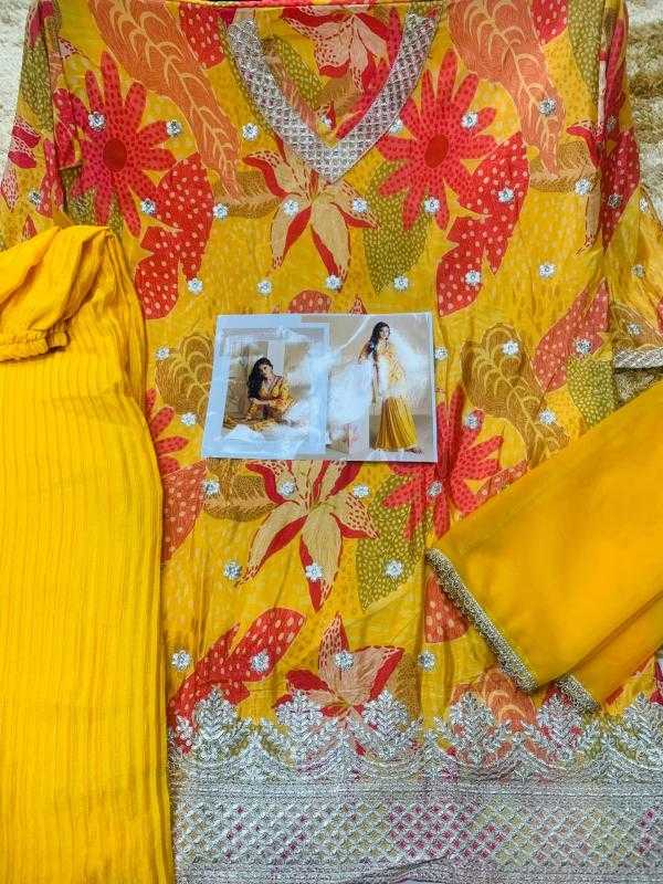 YNF Wholesale Chinon Silk Printed Suits  | Surat Manufacturer