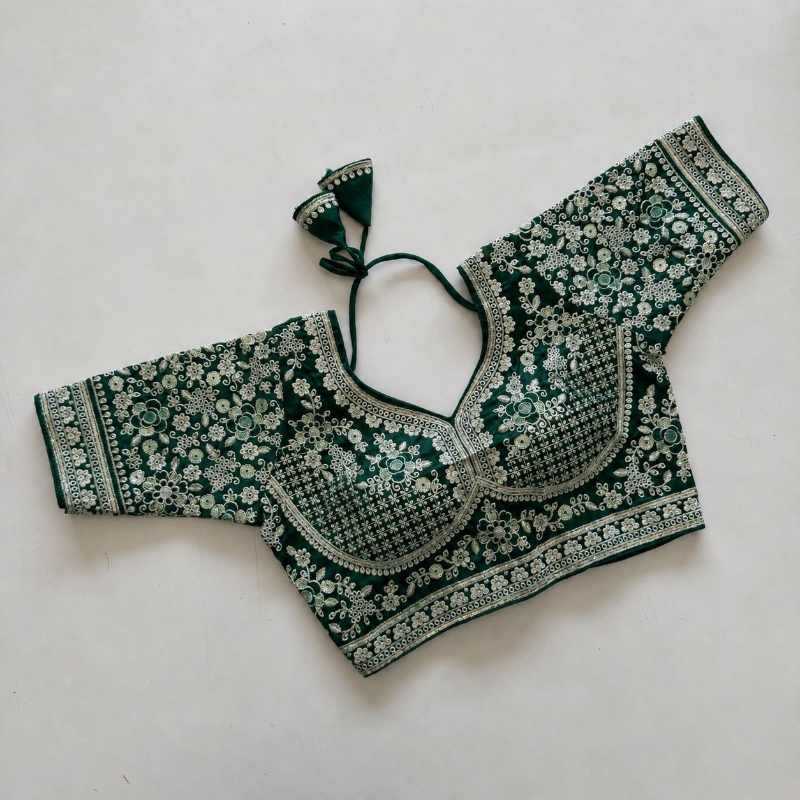 YNF Wholesale Premium Silk Sequence Embroidery Blouse  | Surat Manufacturer