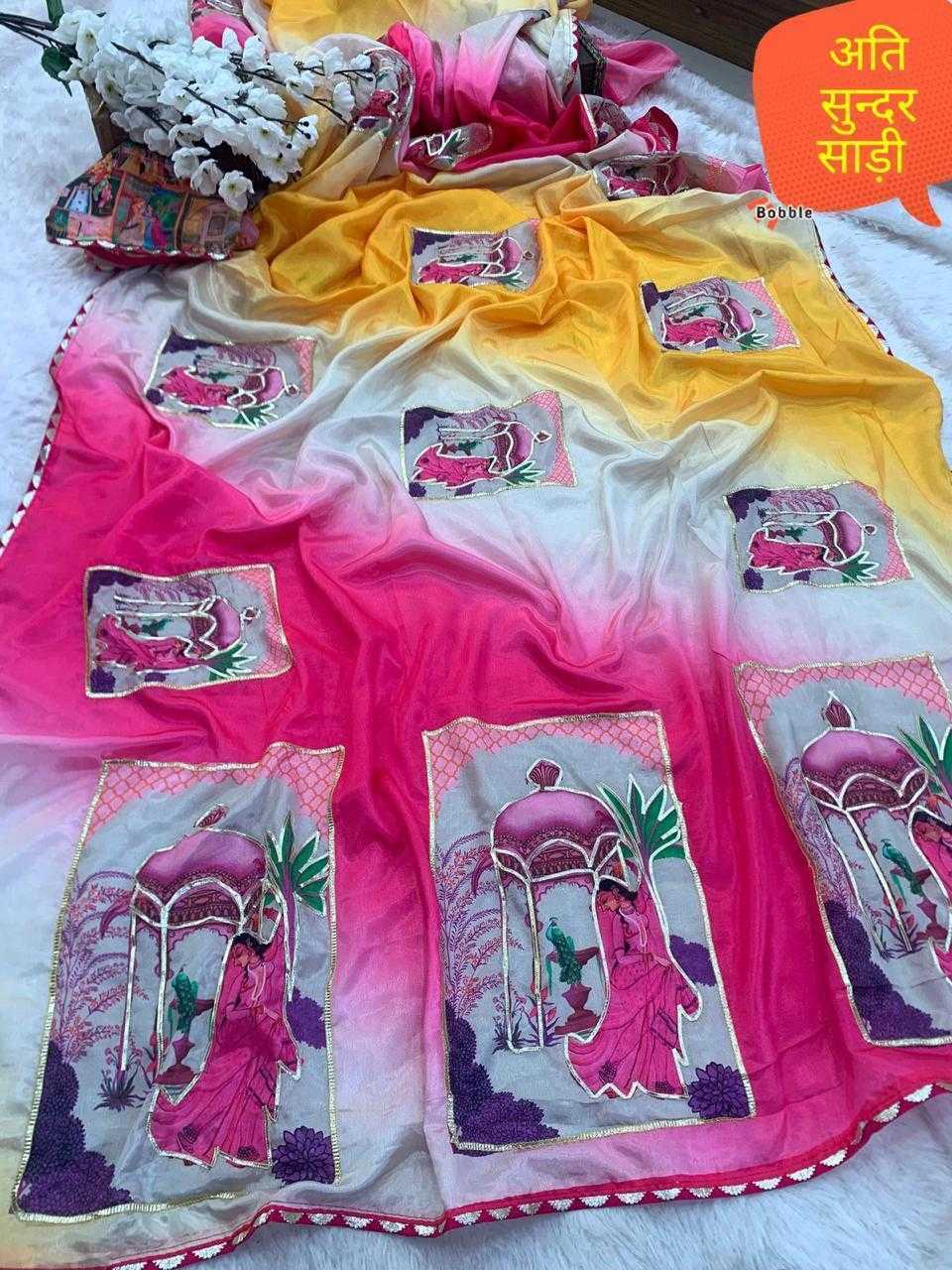 YNF Wholesale Chinon Fancy Sarees  | Surat Manufacturer
