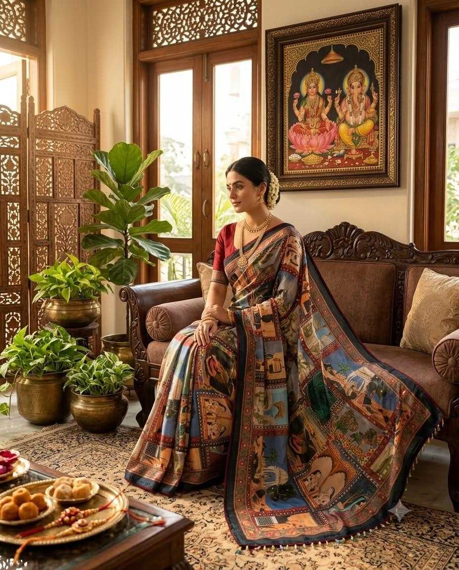 YNF Wholesale Heavy Roman Silk Printed Silk Saree  | Surat Manufacturer