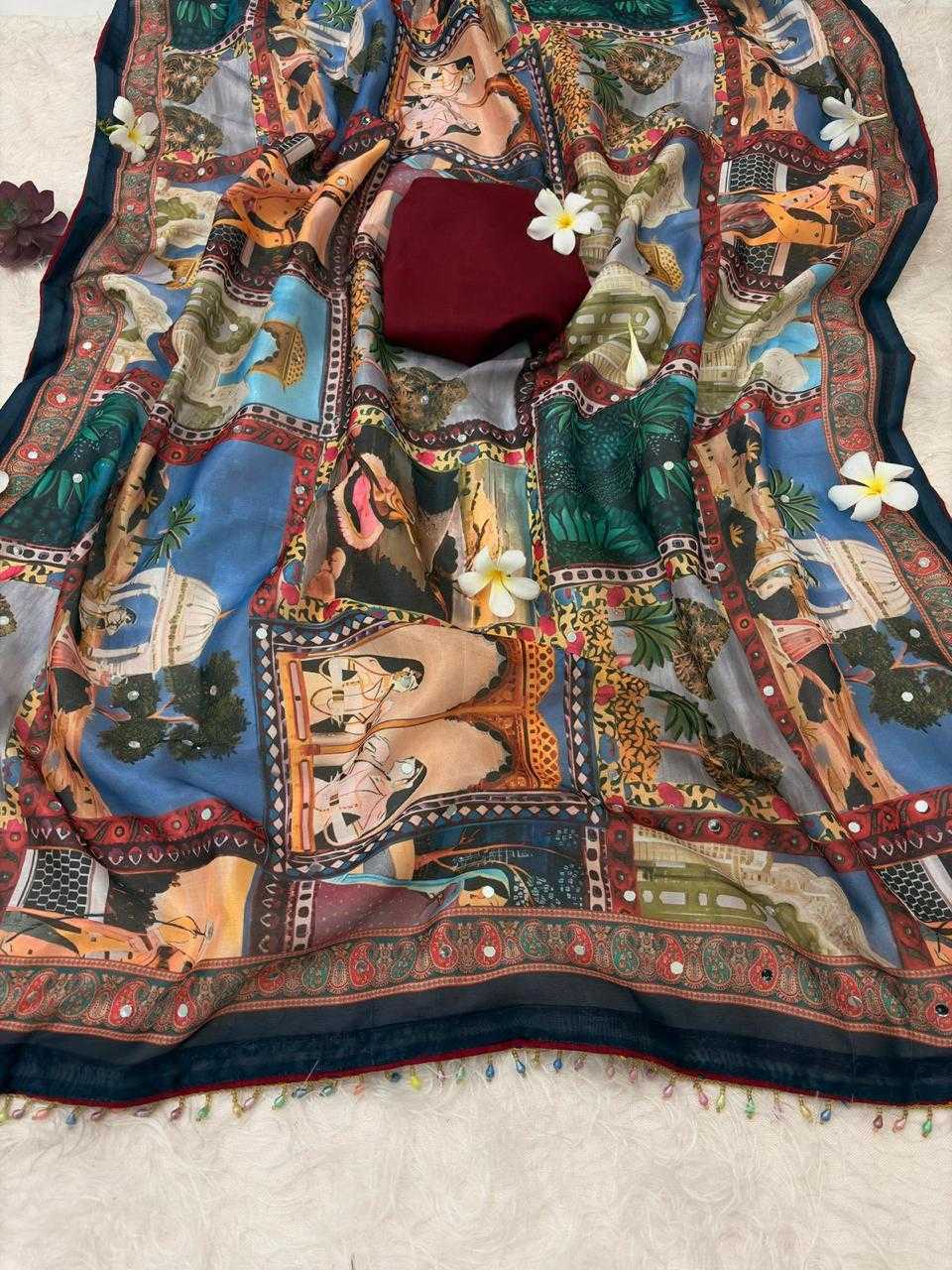 YNF Wholesale Heavy Roman Silk Printed Silk Saree  | Surat Manufacturer