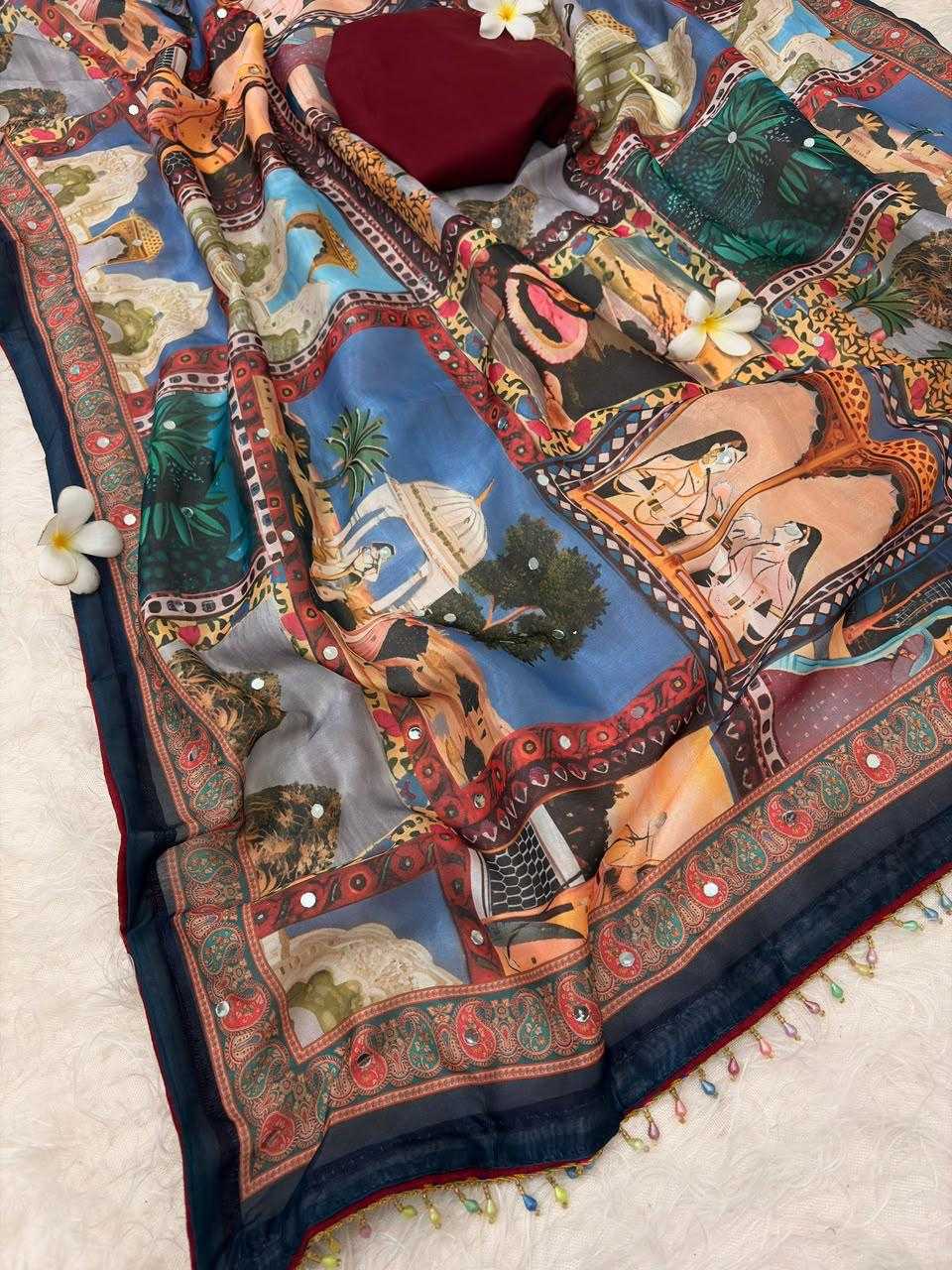 YNF Wholesale Heavy Roman Silk Printed Silk Saree  | Surat Manufacturer