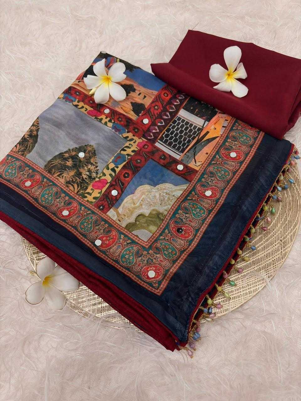 YNF Wholesale Heavy Roman Silk Printed Silk Saree  | Surat Manufacturer