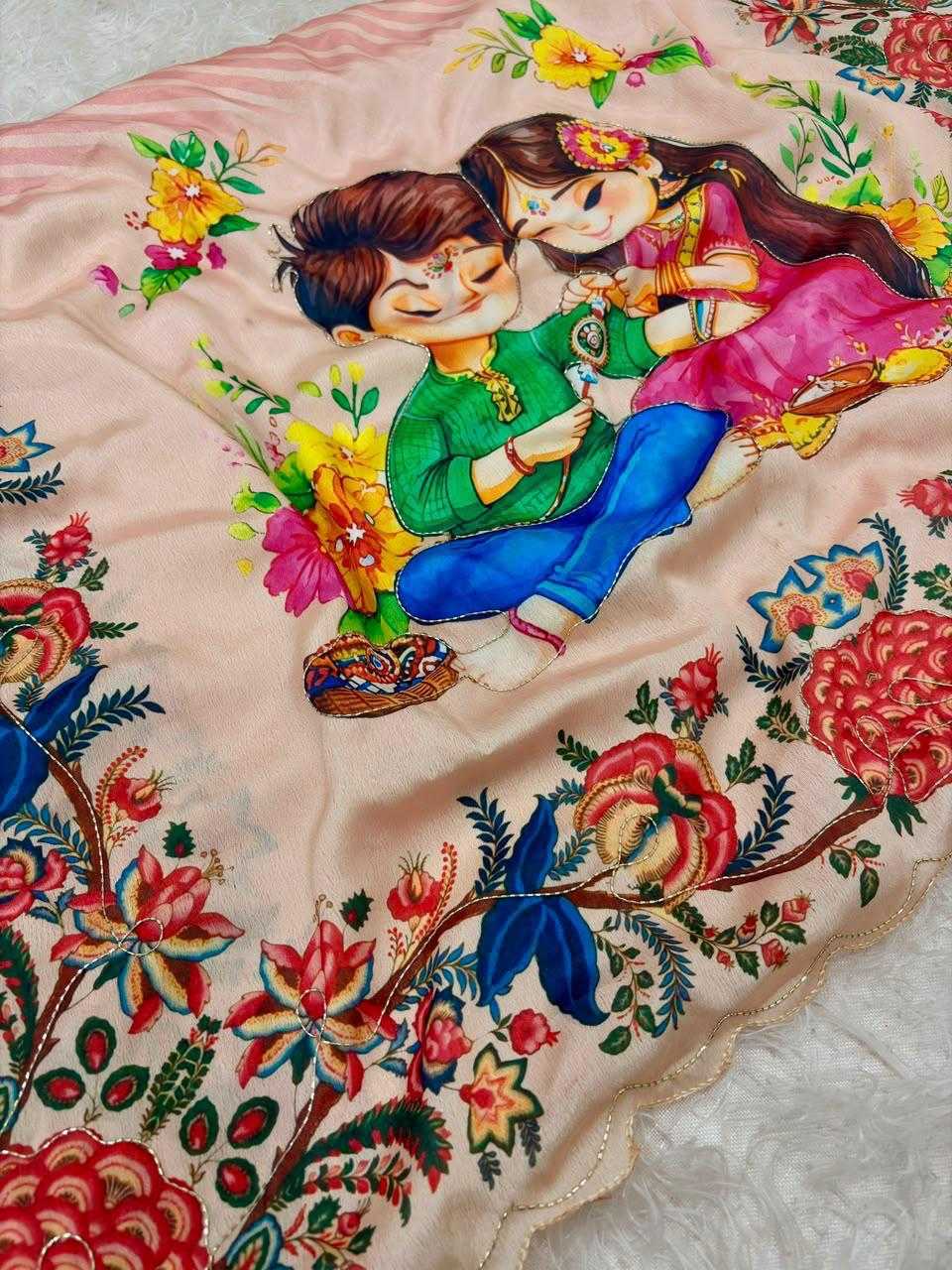 YNF Wholesale Chinon Silk Printed Silk Saree  | Surat Manufacturer