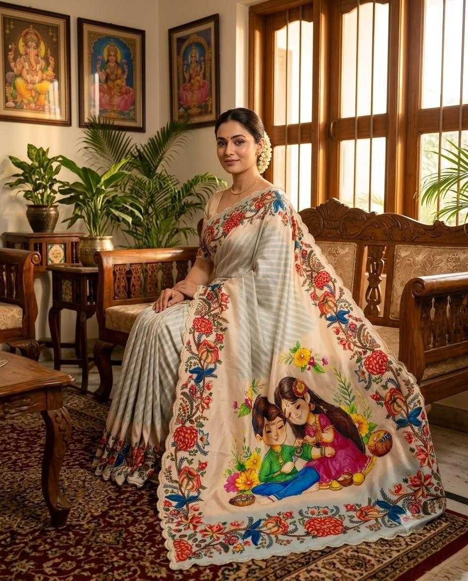 YNF Wholesale Chinon Silk Printed Silk Saree  | Surat Manufacturer