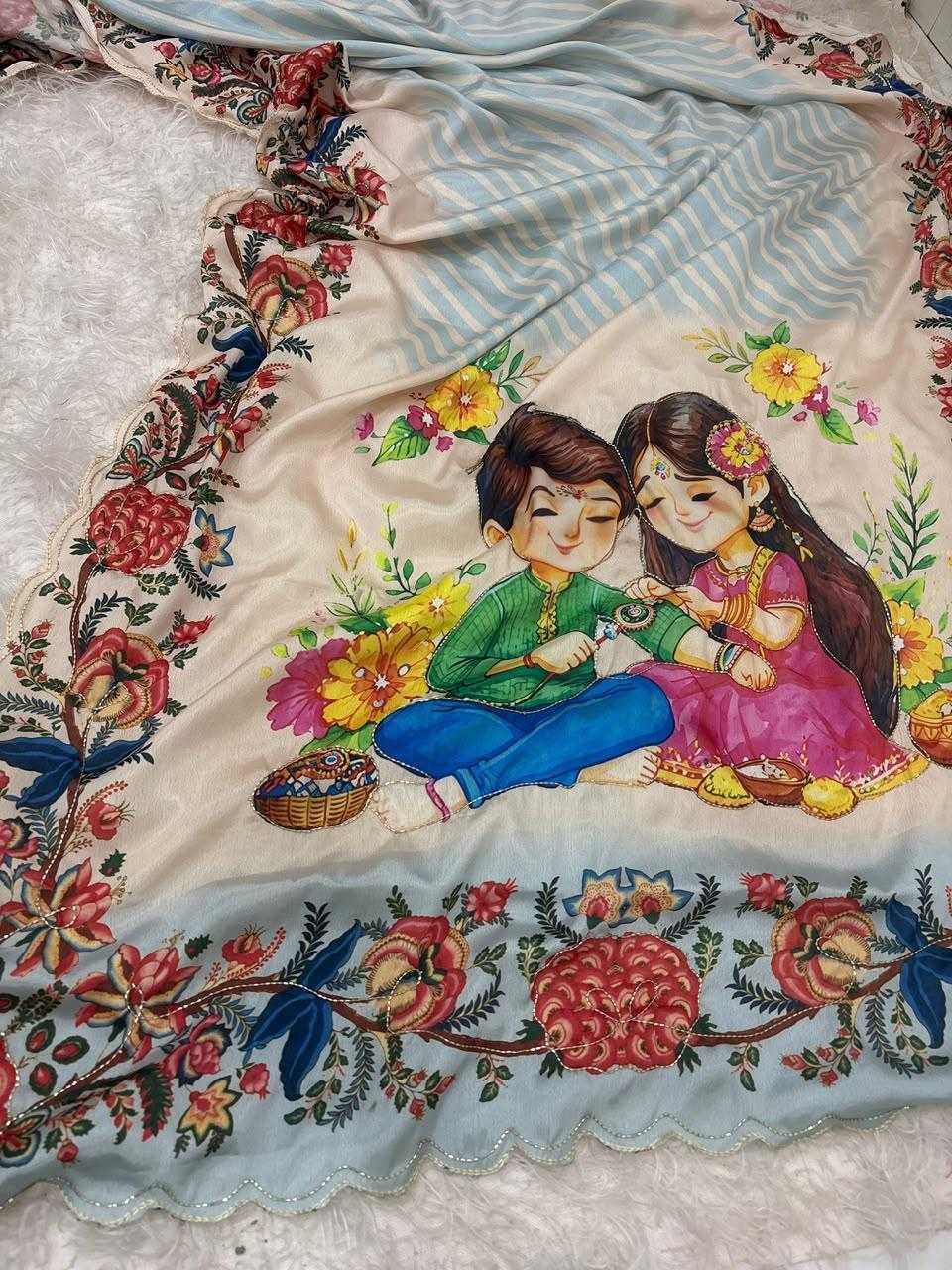 YNF Wholesale Chinon Silk Printed Silk Saree  | Surat Manufacturer