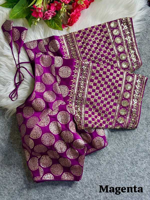 YNF Wholesale Dola Silk Designer Blouse  | Surat Manufacturer