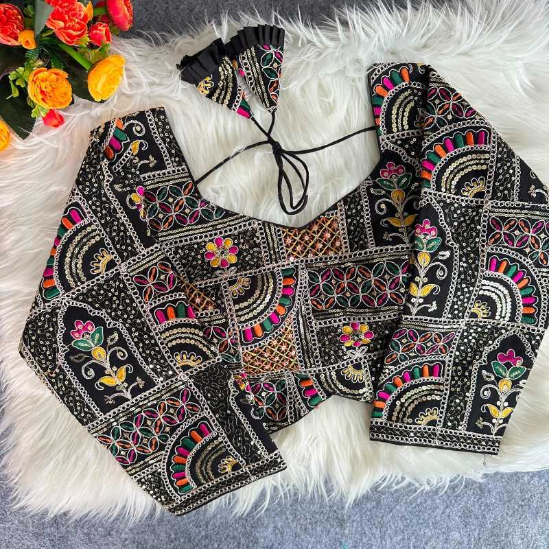 YNF Wholesale Faux Georgette Sequence Embroidery Blouse  | Surat Manufacturer