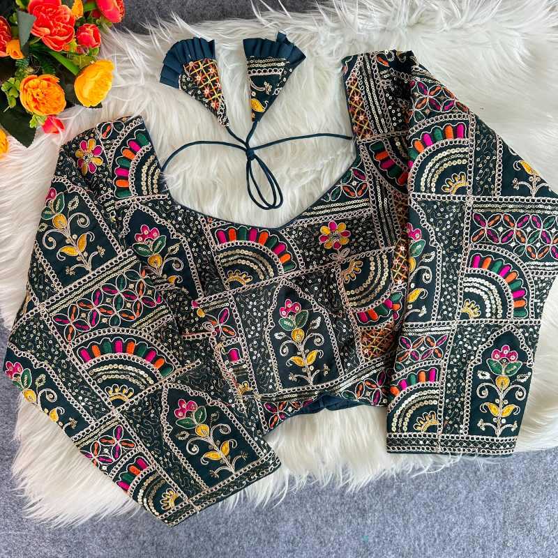 YNF Wholesale Faux Georgette Sequence Embroidery Blouse  | Surat Manufacturer