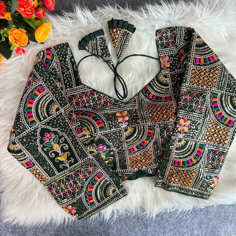 YNF Wholesale Faux Georgette Sequence Embroidery Blouse  | Surat Manufacturer