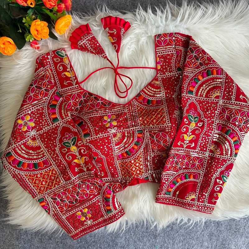 YNF Wholesale Faux Georgette Sequence Embroidery Blouse  | Surat Manufacturer