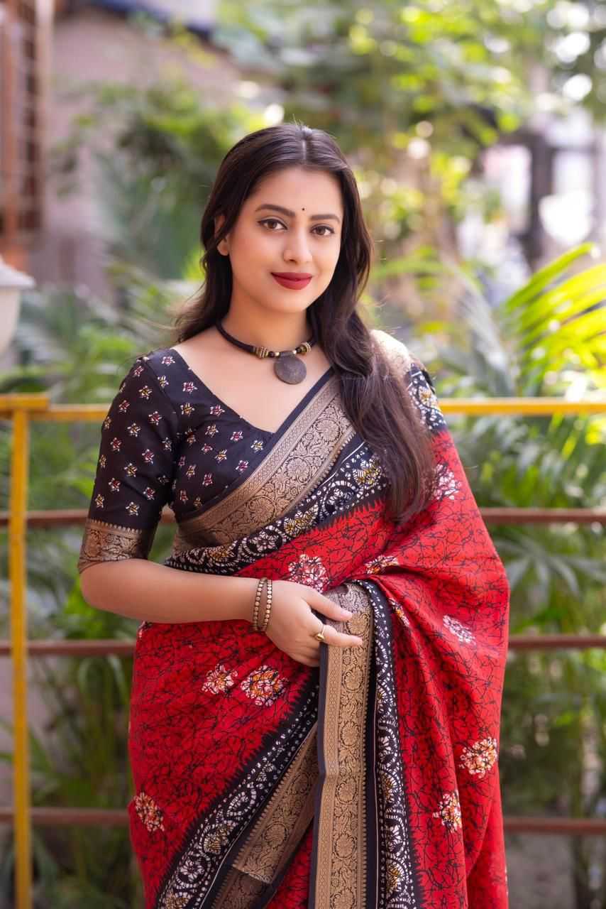 YNF Wholesale Soft Cotton Printed Sarees  | Surat Manufacturer