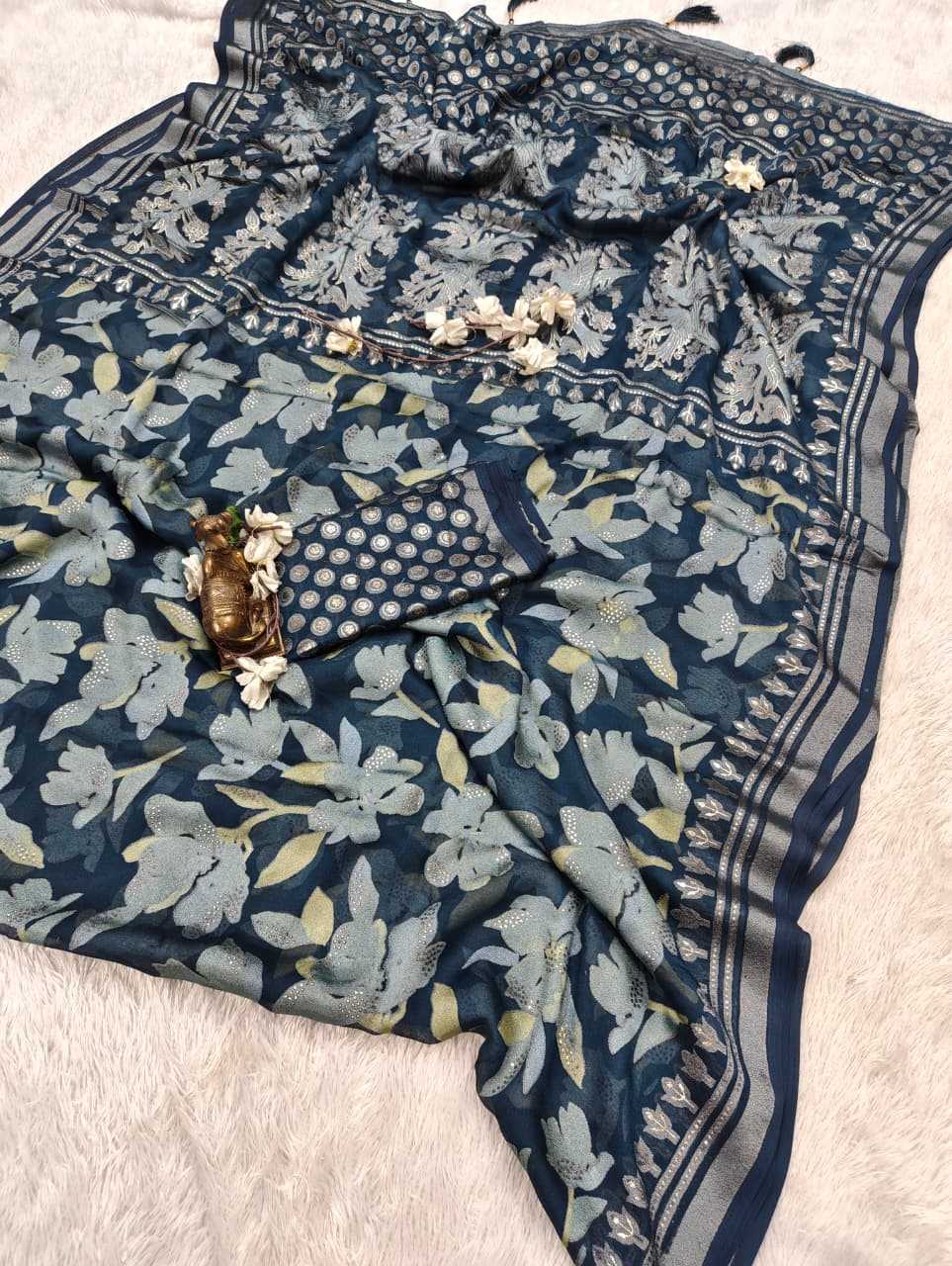 YNF Wholesale Dull Moss Designer Sarees  | Surat Manufacturer