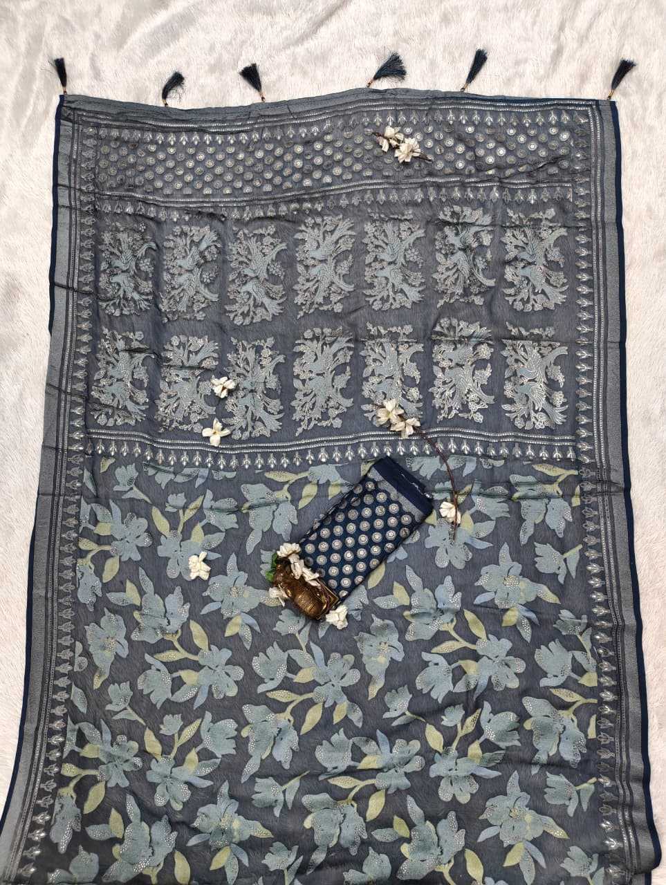 YNF Wholesale Dull Moss Designer Sarees  | Surat Manufacturer