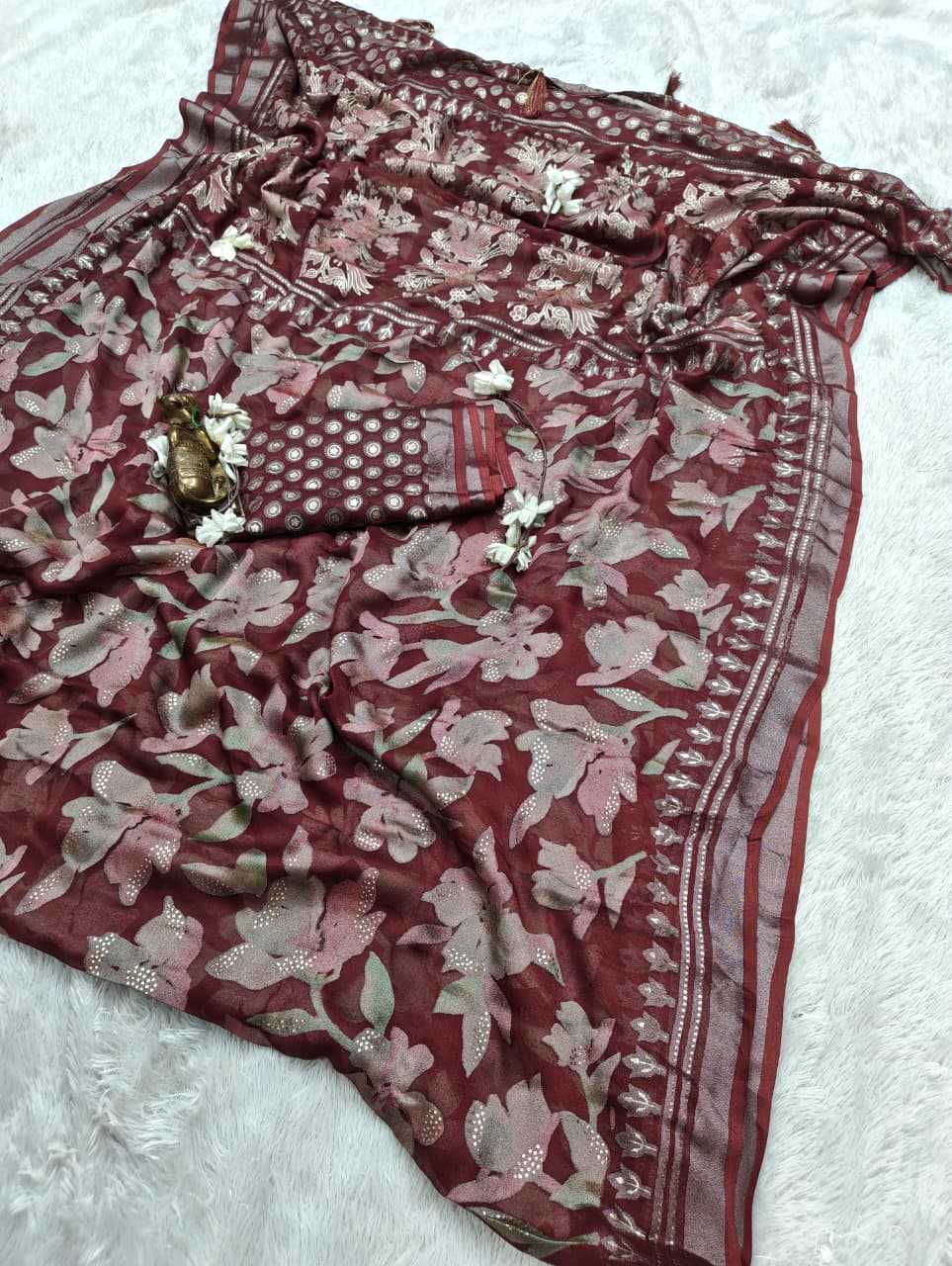 YNF Wholesale Dull Moss Designer Sarees  | Surat Manufacturer