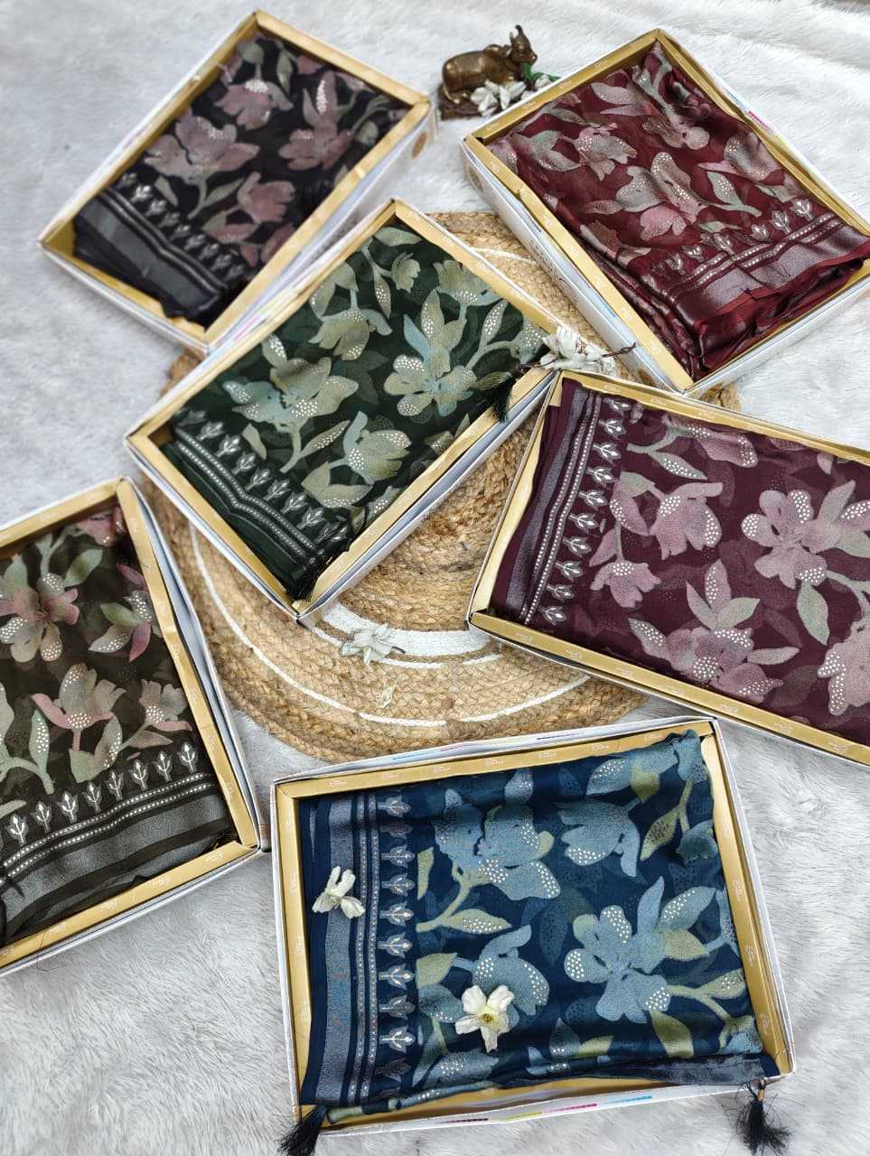 YNF Wholesale Dull Moss Designer Sarees  | Surat Manufacturer