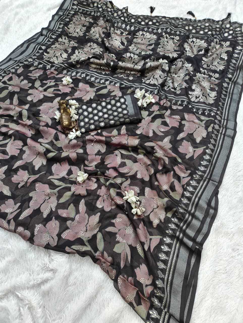 YNF Wholesale Dull Moss Designer Sarees  | Surat Manufacturer