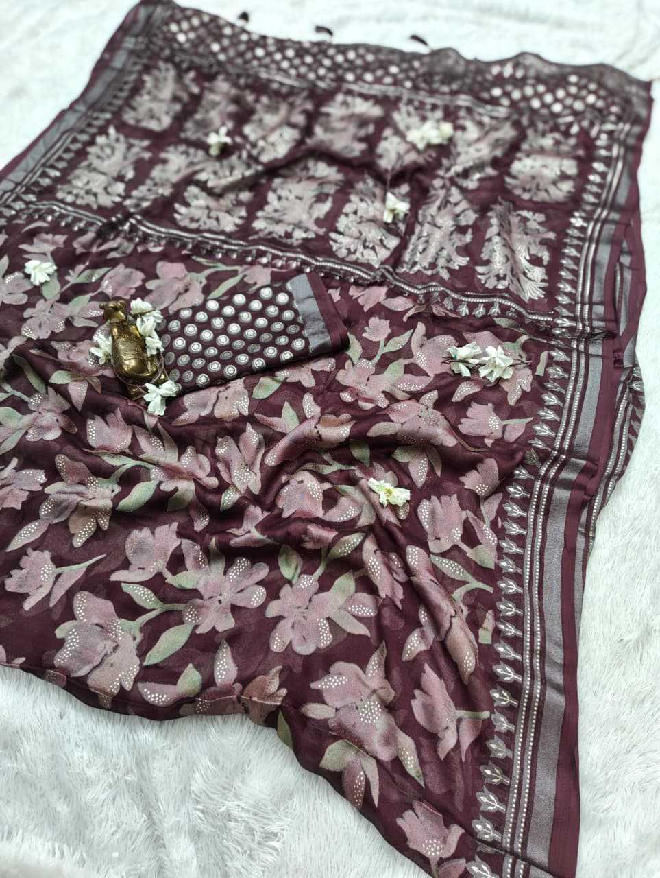 YNF Wholesale Dull Moss Designer Sarees  | Surat Manufacturer