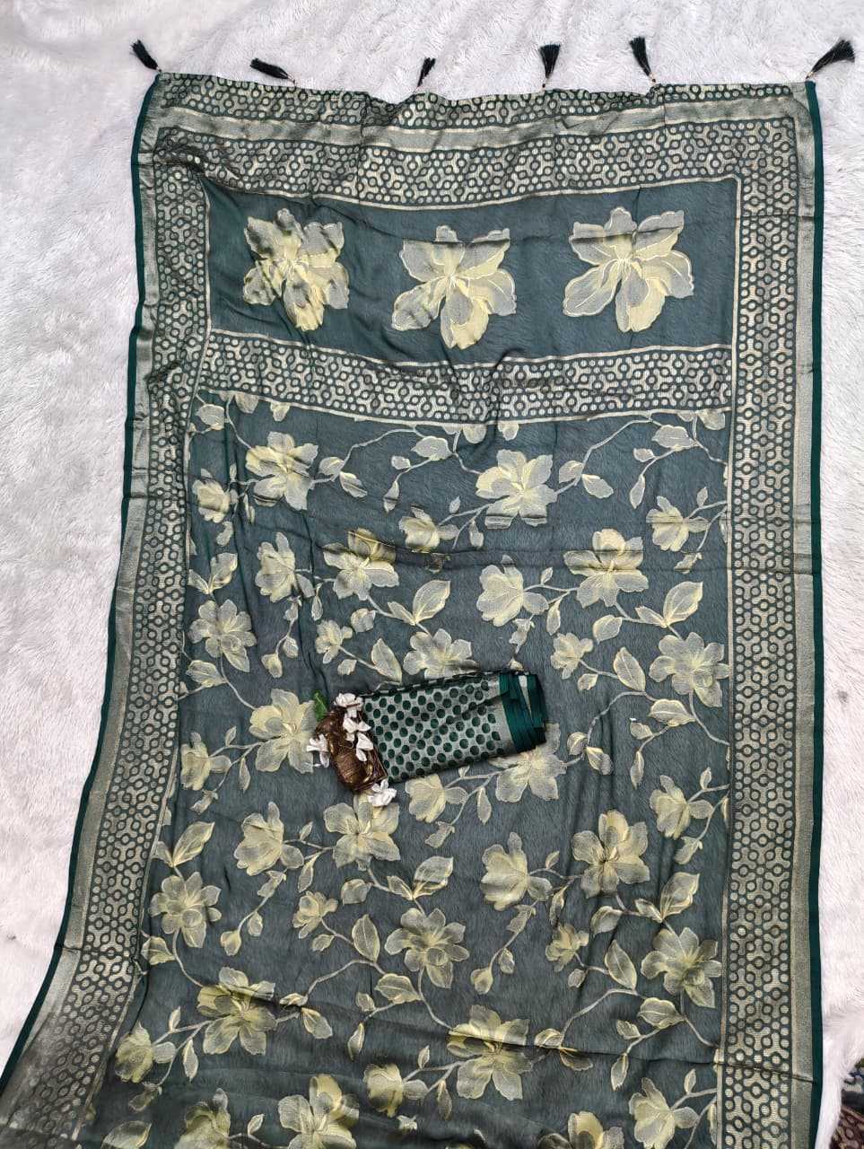 YNF Wholesale Dull Moss Designer Sarees  | Surat Manufacturer