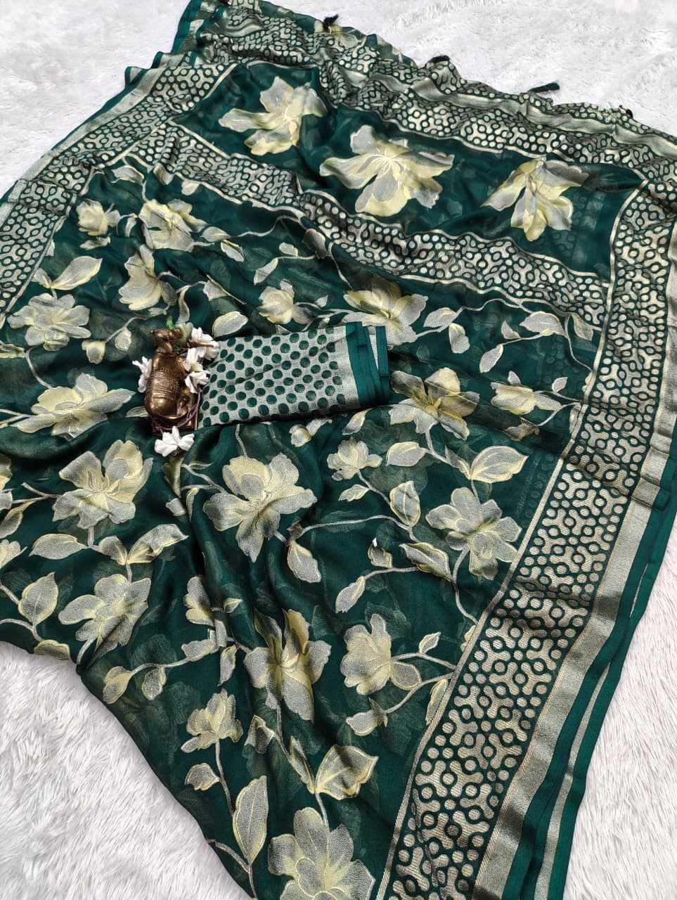 YNF Wholesale Dull Moss Designer Sarees  | Surat Manufacturer