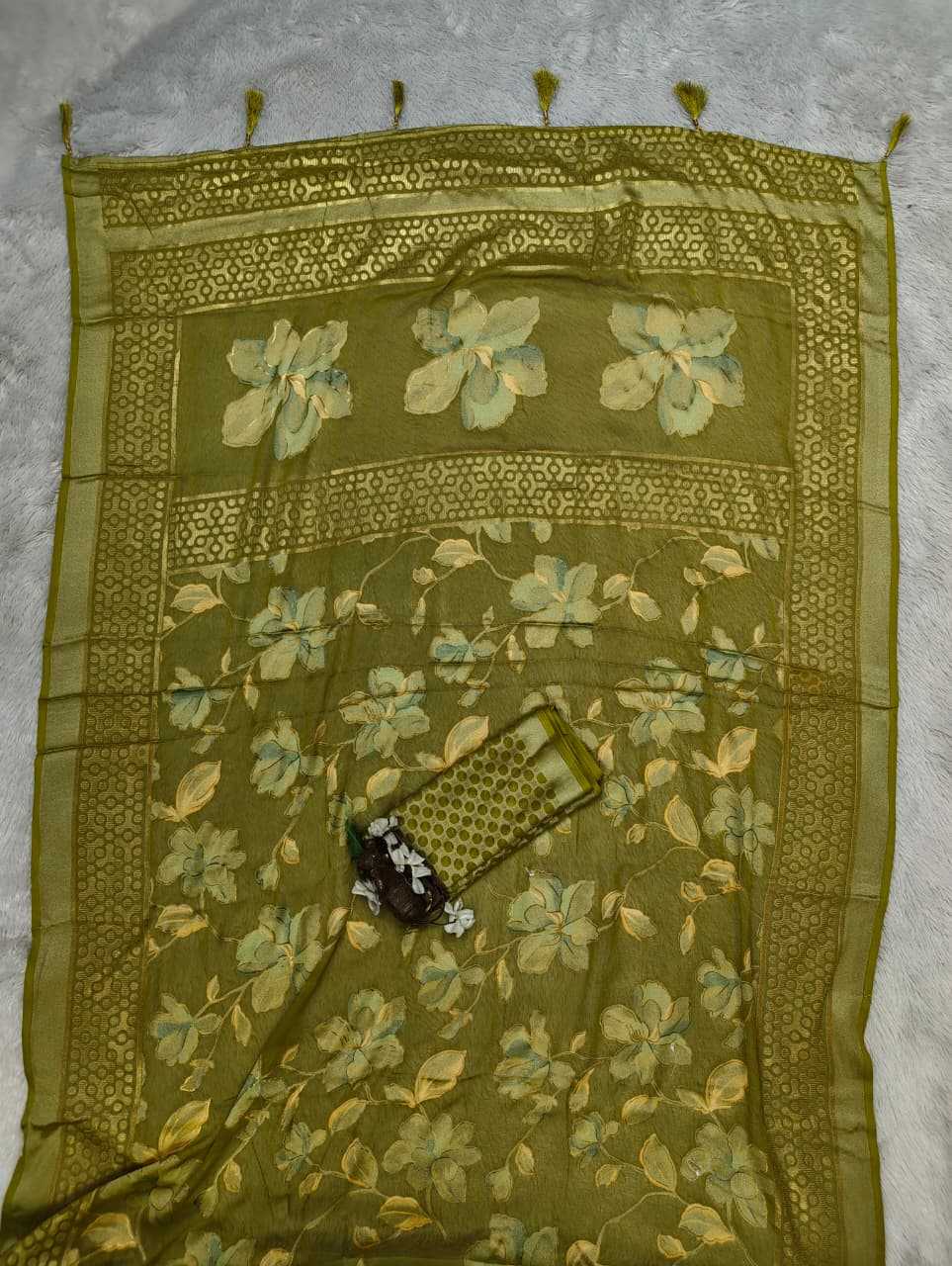 YNF Wholesale Dull Moss Designer Sarees  | Surat Manufacturer