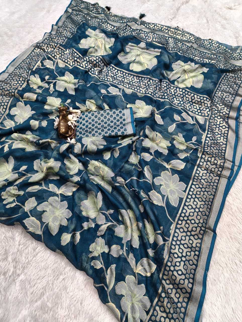 YNF Wholesale Dull Moss Designer Sarees  | Surat Manufacturer