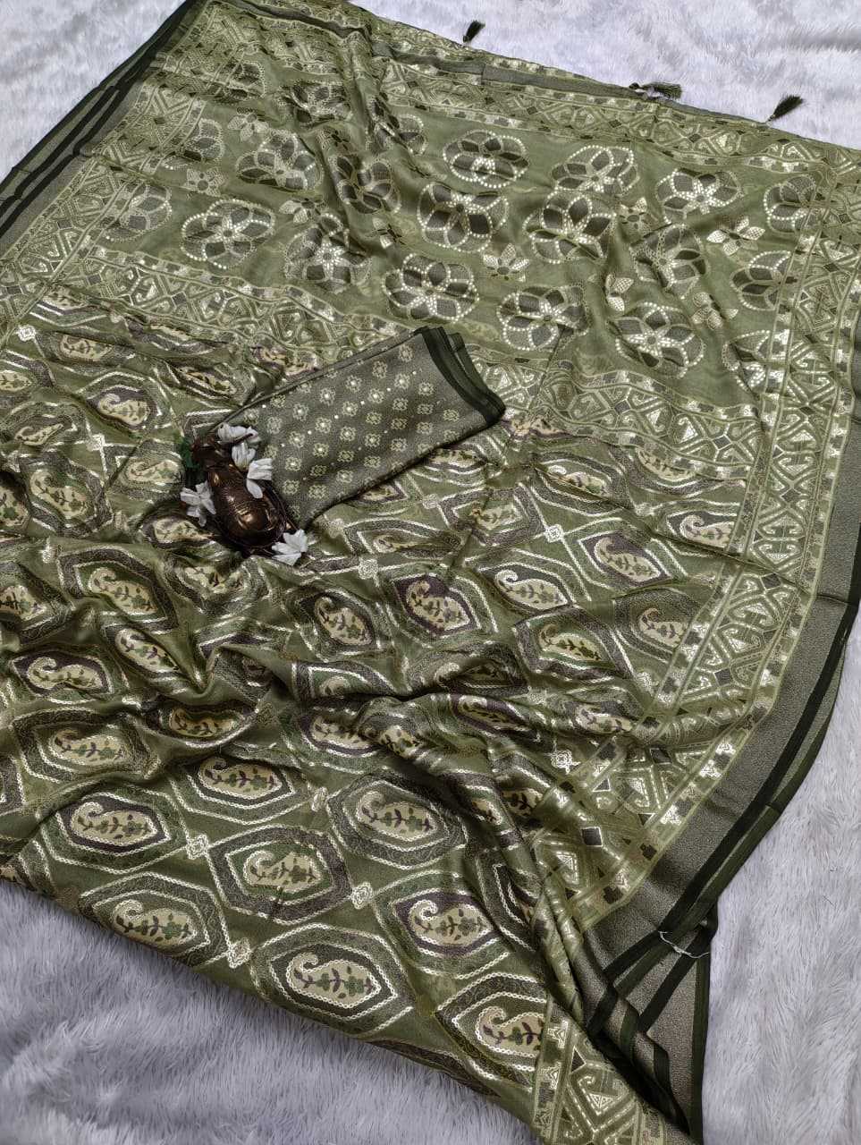 YNF Wholesale Dull Moss Designer Sarees  | Surat Manufacturer