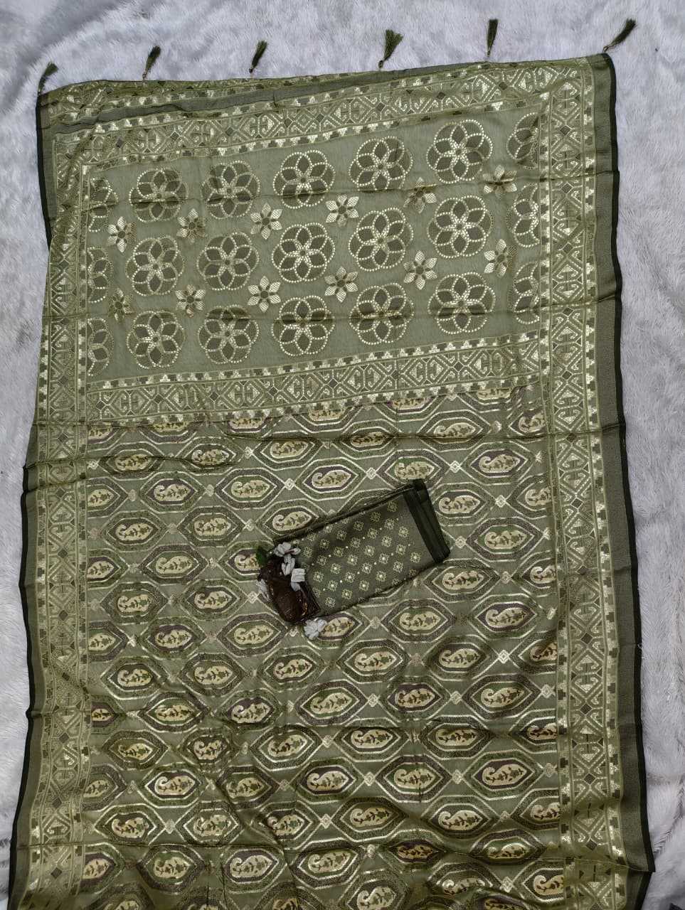 YNF Wholesale Dull Moss Designer Sarees  | Surat Manufacturer