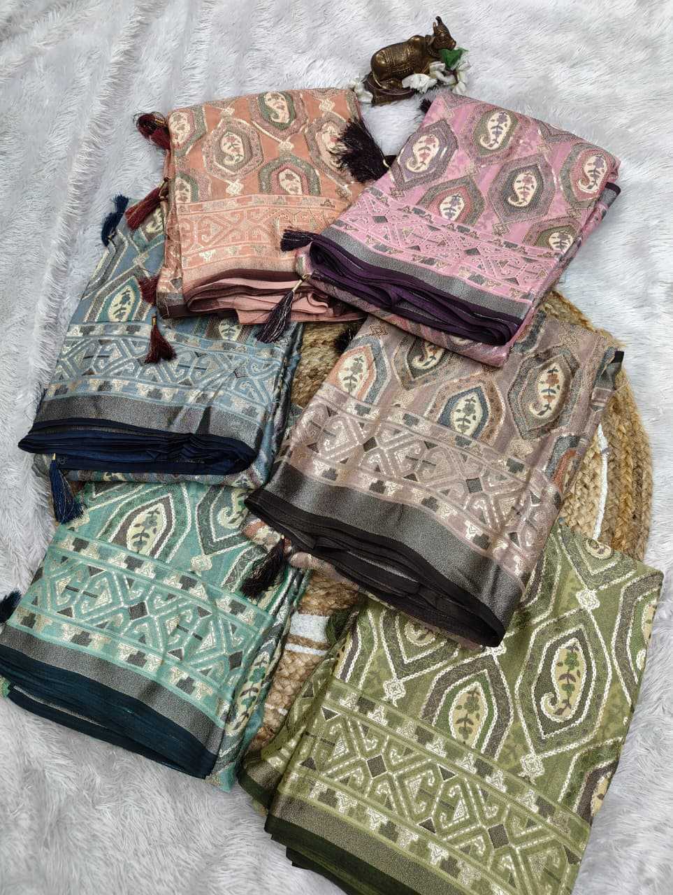 YNF Wholesale Dull Moss Designer Sarees  | Surat Manufacturer