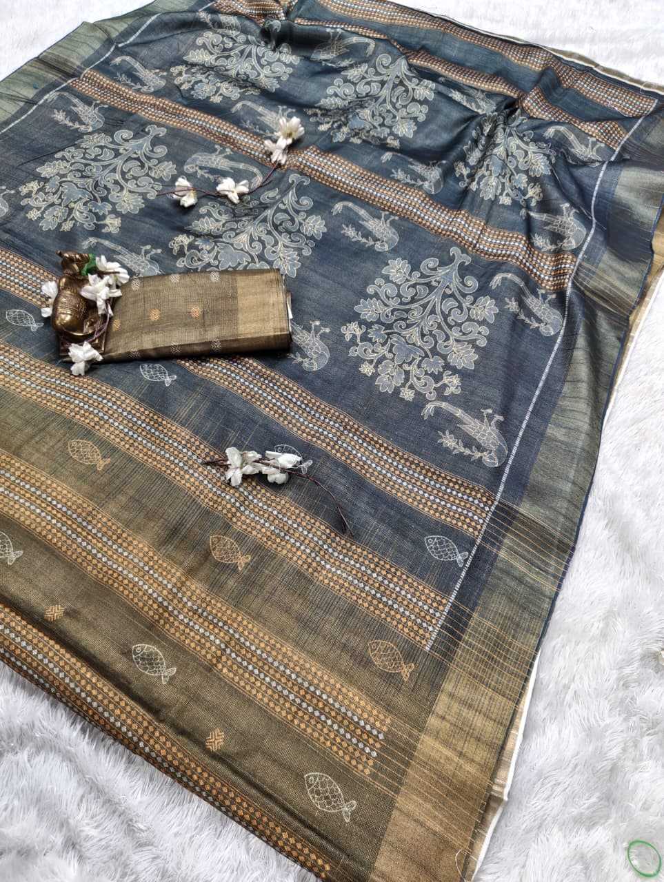 YNF Wholesale Handloom Silk Printed Silk Saree  | Surat Manufacturer