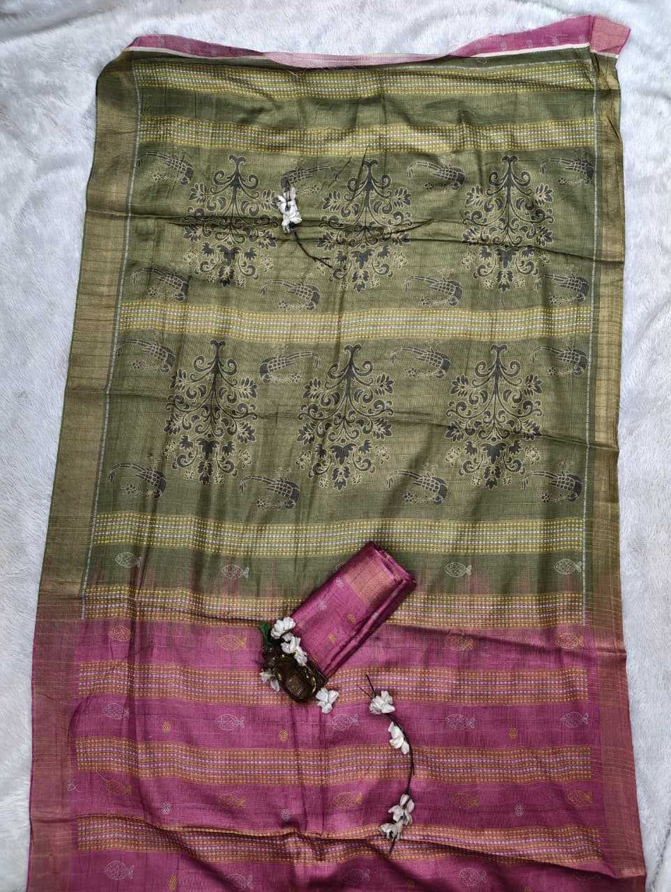 YNF Wholesale Handloom Silk Printed Silk Saree  | Surat Manufacturer