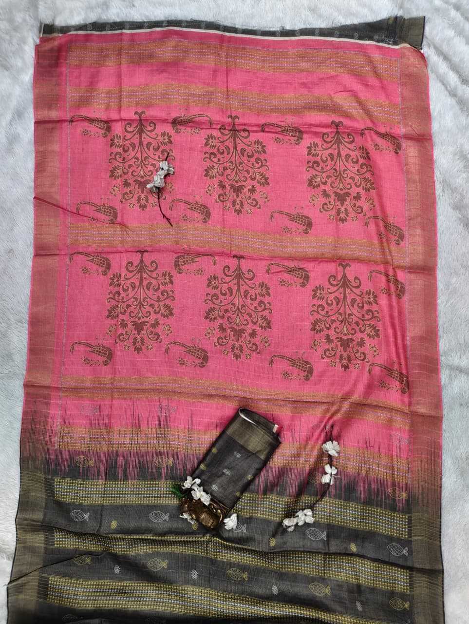 YNF Wholesale Handloom Silk Printed Silk Saree  | Surat Manufacturer