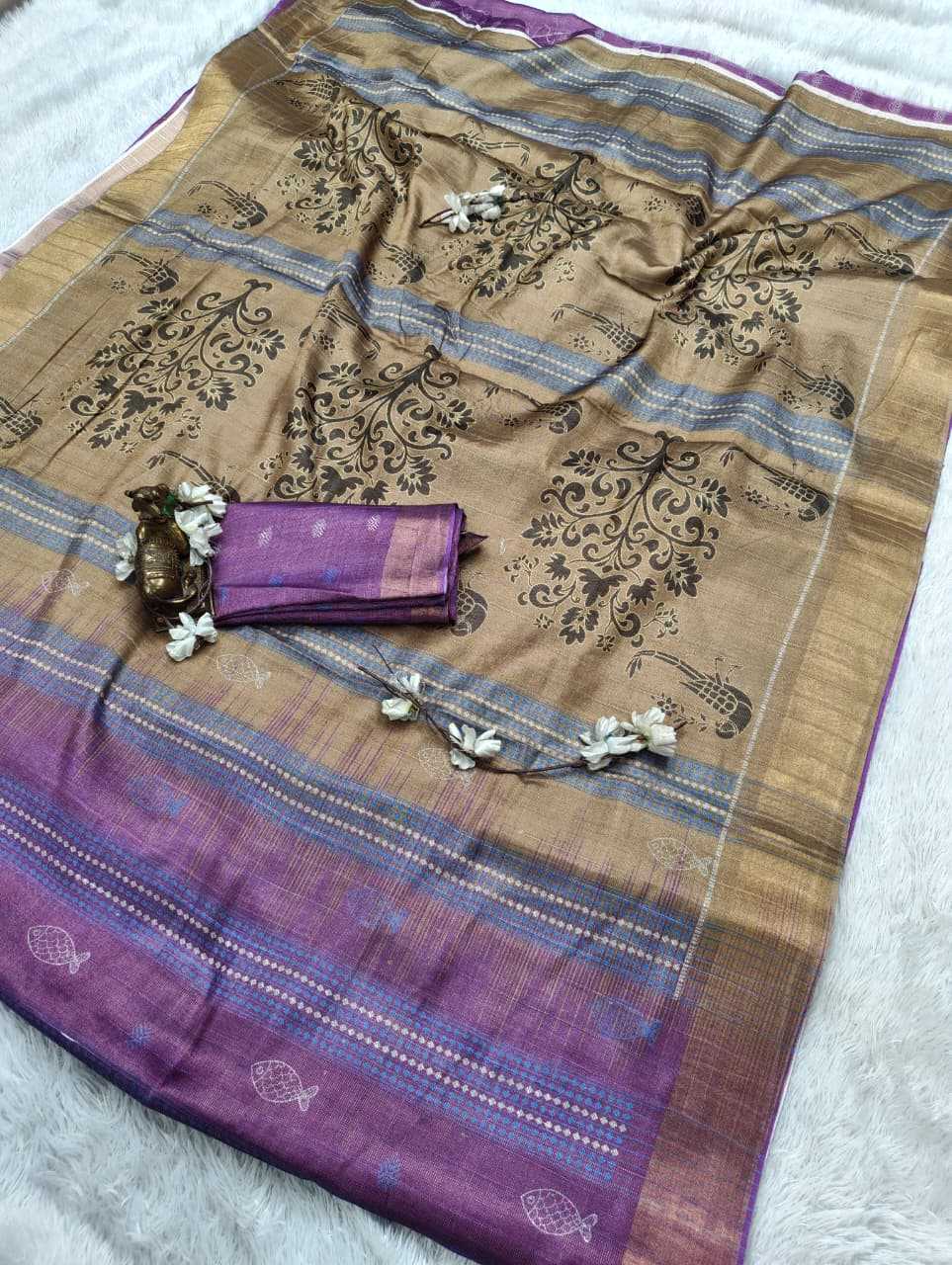YNF Wholesale Handloom Silk Printed Silk Saree  | Surat Manufacturer
