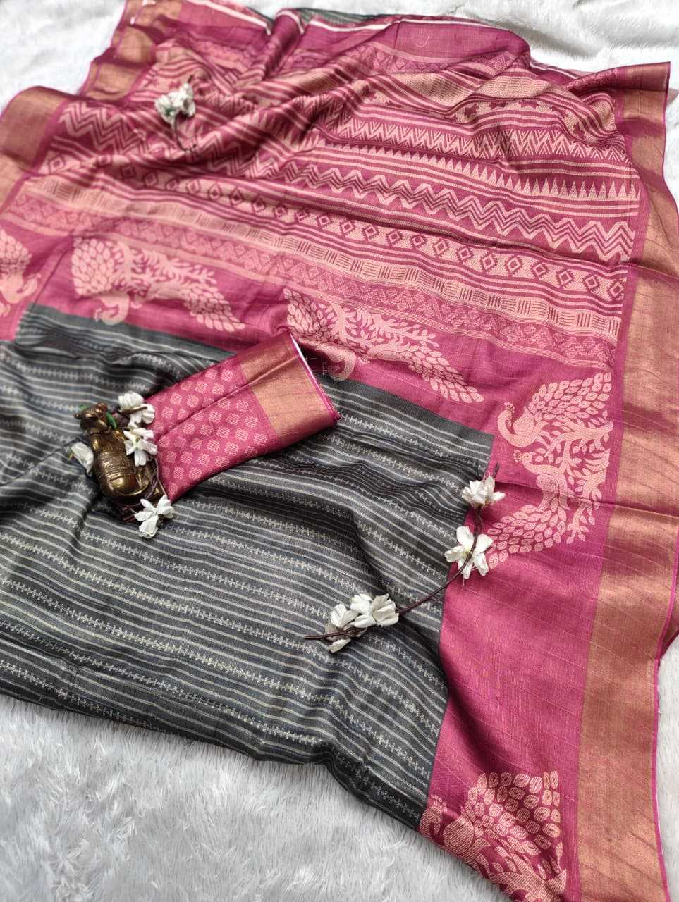 YNF Wholesale Handloom Silk Printed Silk Saree  | Surat Manufacturer