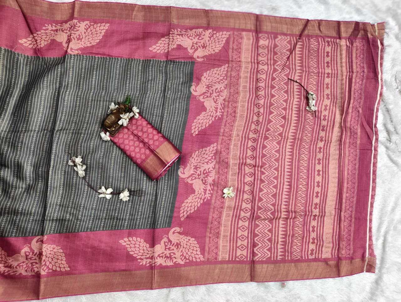 YNF Wholesale Handloom Silk Printed Silk Saree  | Surat Manufacturer