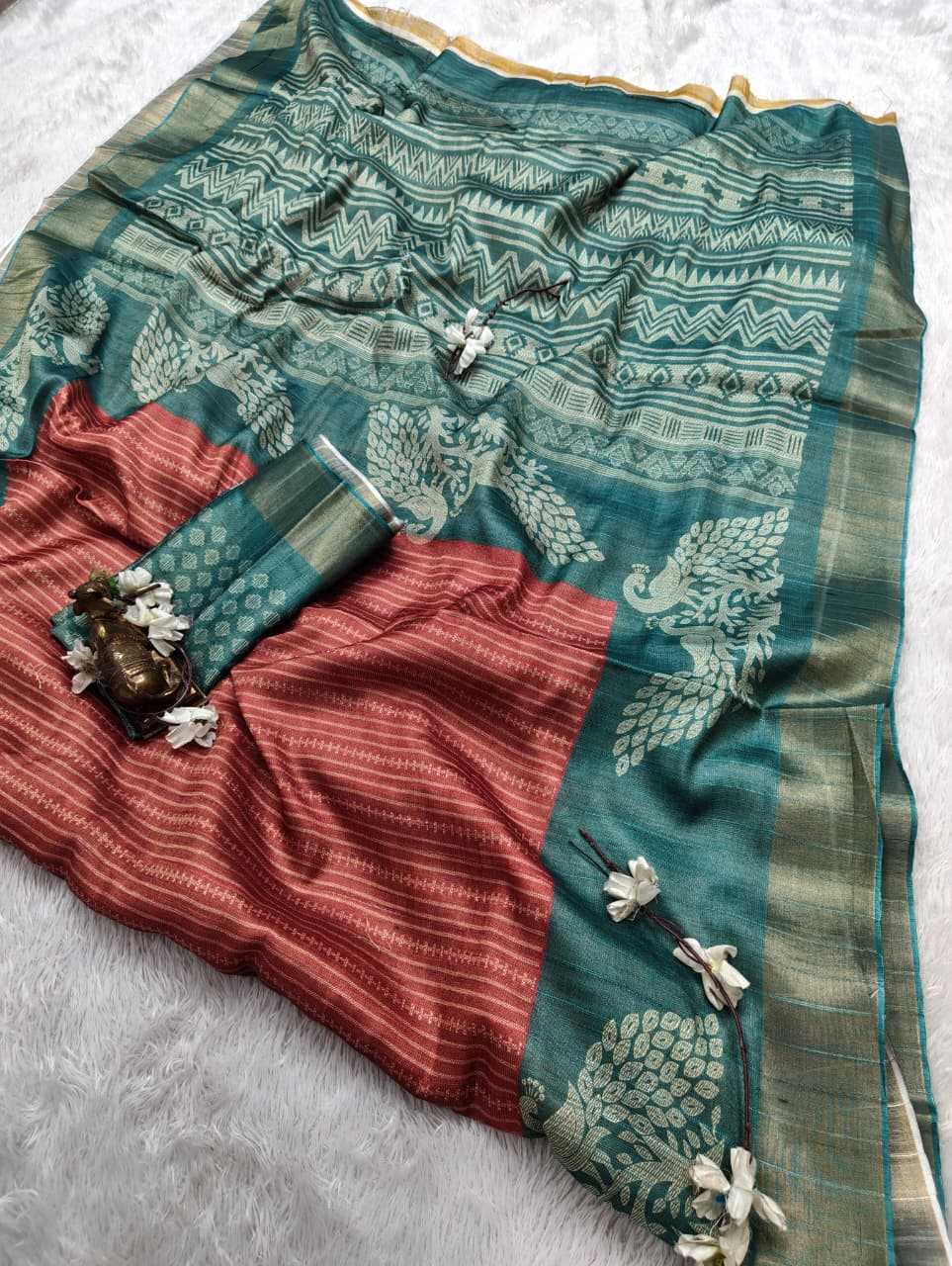 YNF Wholesale Handloom Silk Printed Silk Saree  | Surat Manufacturer