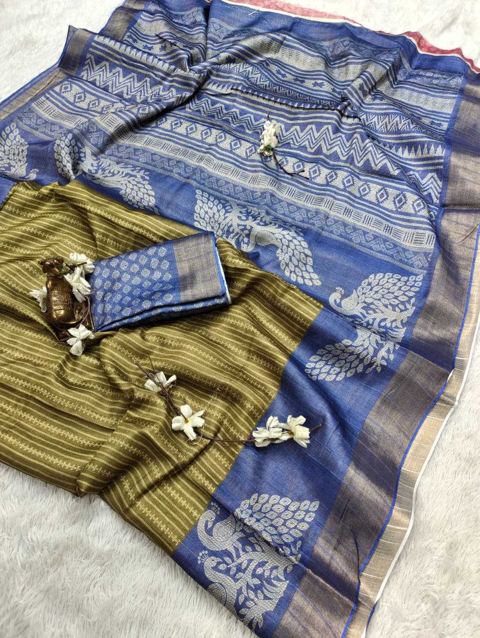 YNF Wholesale Handloom Silk Printed Silk Saree  | Surat Manufacturer